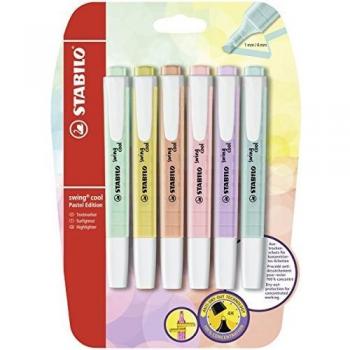 Textmarker STABILO® swing cool Pastel Edition 6er Blister