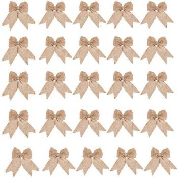 Ensemble de Nœuds Papillon en Jute, 30 pièces pour Fêtes