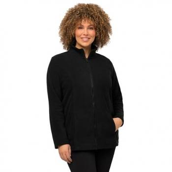 Giacca in pile con zip, Donna, Nero, Taglia: 64/66, Poliestere