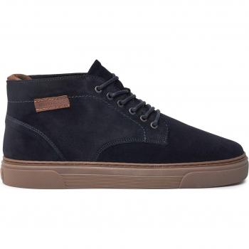 MARC O'POLO Veloursrindleder-Schlupfboot Damen, Blau – 46