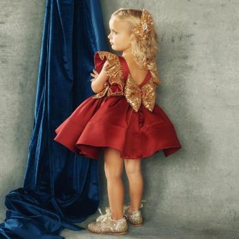 Vestido de Fiesta Rojo para Niña con Tutú