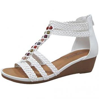 White Summer Fringe Sandals by IVACHY