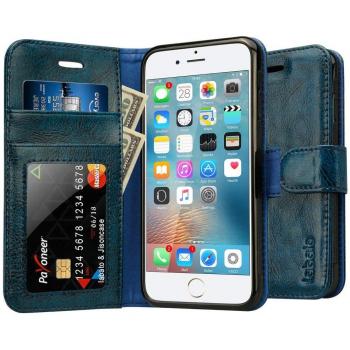 Labato 6S Magnetic Leather Stand & Wallet – Navy
