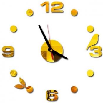 Europe Horloge 18 – 3D Acrylic Mirror Wall Clock with Quartz Dial
