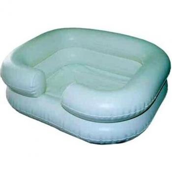 Lave-tête portable gonflable, blanc