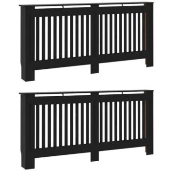 VidaXL Copertura per Caldaia Nero 172x19x81,5 cm (2 articoli)