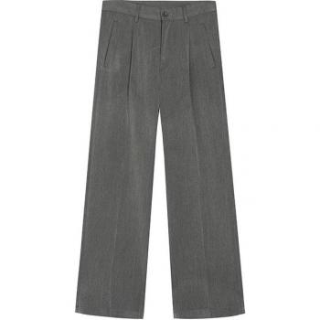 Pantalón Wide Leg con Cremallera Liso