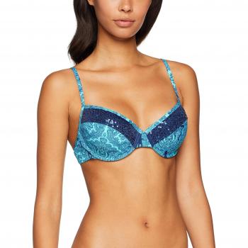 Palmers Damen Bikinioberteil Push-up Bikini BH, Türkisblau, Größe 44