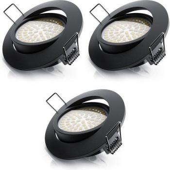 Brandson 3x schwenkbare LED Deckenspot-Leuchten, dimmbar, schwarz