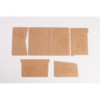 Pasaporte Premium: Soporte de Cuero con Patrón Acrílico Transparentes