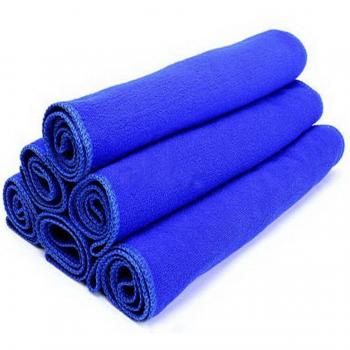 5pcs Blue Microfiber Cleaning Towels for Cars