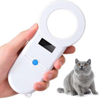 Escáner Digital de Microchip 134,2 Khz para Mascotas y Ganado con Cargador USB