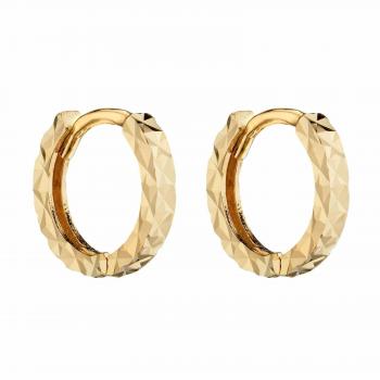 Elements Gold GE2338 Diamond‑Cut Hoop Earring Set