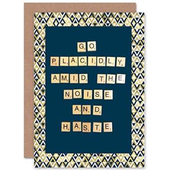 Desiderata Quote Card – With Word Squares