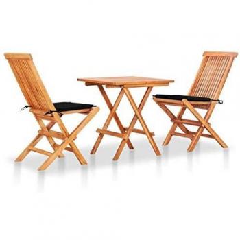 Bistro Tableset Enhancement: Three Black Throw Pillows – VidaXL