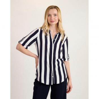Naf Naf Camisa Popey Azul Marino Elegante