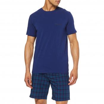 Calvin Klein Set de Pijama Corto, Hombre, Azul (Blue Depth Top/Morning Plaid Hcv), M