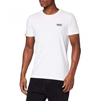 T-Shirt Superdry Etichetta Vintage EMB S/S, Bianco (Optic White 26C), 3XL Uomo