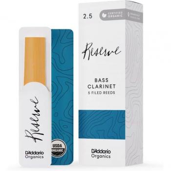 Oregon D’Addario Organic Reserve Reeds – Strength 2.5, 5‑Pack