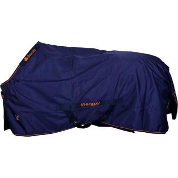 Bucas Pferde-Outdoordecke 50g mit Therapieeffekt Navy/Orange