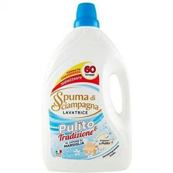 Detersivo Liquido per Lavatrice Spuma di Sciampagna Marsiglia 60 Lavaggi