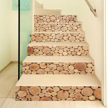 6pcs PVC Stair Wallpaper