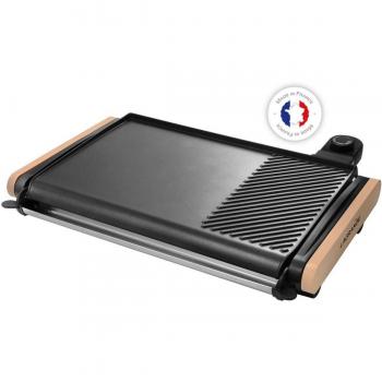 Plancha électrique Equilibre Inox avec couvercle et grilles en inox