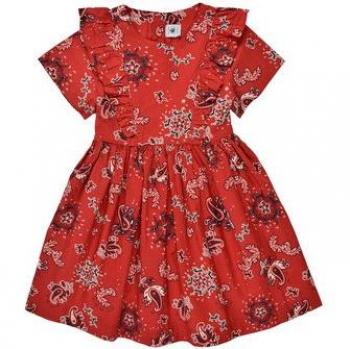 Petit Bateau Girls' Dress in Red