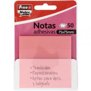 Notas Adhesivas Reusables Rosa Pastel 75x75mm