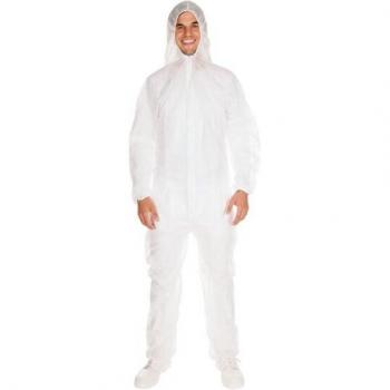 Kaiserkraft PP-Overall, 50 Stück, Größe XL, weiß