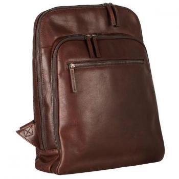 Sac à dos Roma Business en cuir marron pour homme 87210