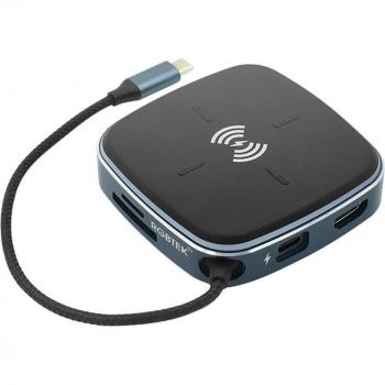 Hub USB 3.0 multifuncional con carga PD y lector de tarjetas SD/TF