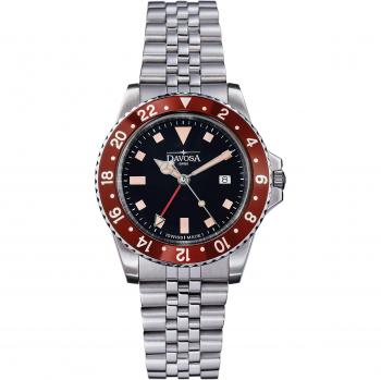 Ternos Vintage DIVER QZ Herren Uhr 10 ATM Silber