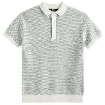 Next Blue Geo-Polo Shirt 100 % Baumwolle, kurzärmlig – Jungen & Mädchen (3–16 Jahre), 116 cm