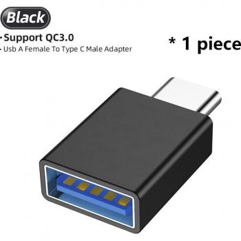 Transformador USB A hembra a USB C macho rápido