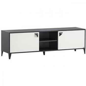 TV-Board Looks Classic von LOOKS BY WOLFGANG JOOP, 160 cm x 48,7 cm x 39 cm, schwarz (schwarzmatt, cremebeige)