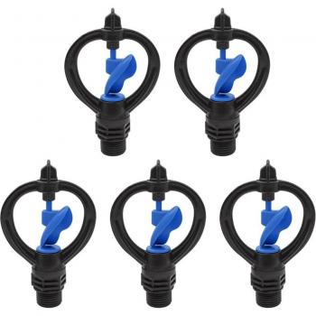 5-Pack 1/2 Inch Automatic Rotary Nozzle Sprinkler for Garden
