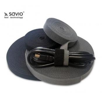 Organizador Savio OC-01/B para Cables, Velcro y Cinta Negra