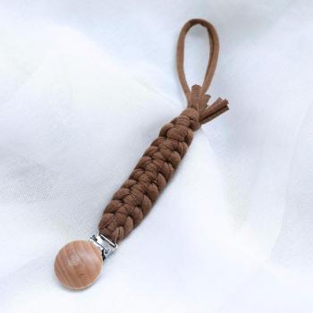 Chaîne de sucette en bois gravé pour bébé