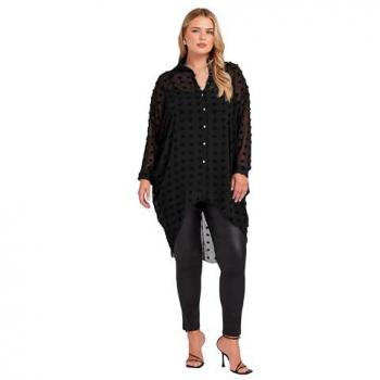 Nuit chic Yours Curve manches chauve-souris 50-52 Noir