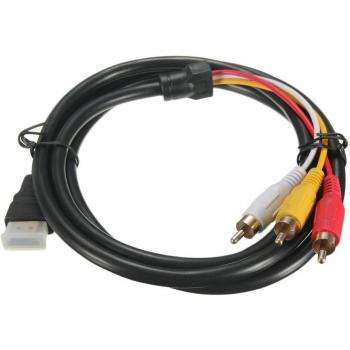 Adaptador HDMI a 3 RCA 5 pies 1080P para Audio y Video