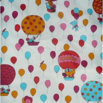 Nappe enduite ronde diam 160 cm Cirque rose Fleur de Soleil