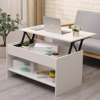 Grey Coffee Table with Lift Up Top and Storage