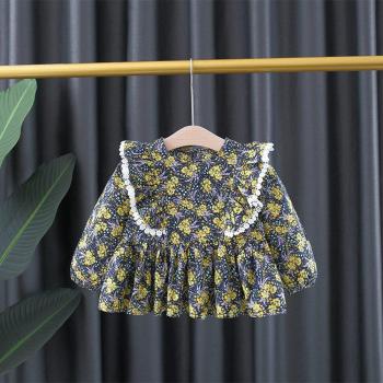 Girls Long Sleeve Ruffled Blouse
