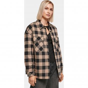 Urban Classics Flanell Padded Shirt Schwarz/Taupe