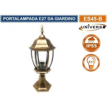 Lampione da giardino 49cm bronzo E27
