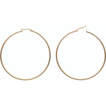 Pendientes de Oro Coreografía – 7 cm, 2 mm de acero dorado