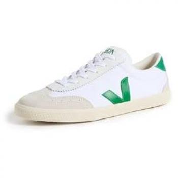 Men's VEJA Volley Sneakers Canvas White Emeraude 42