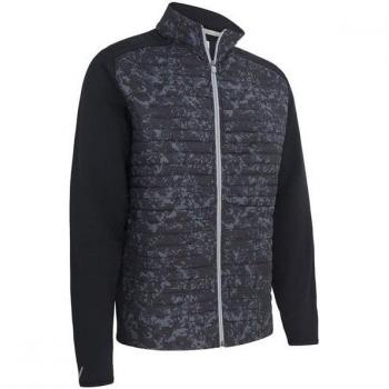 Callaway Abstract Camo Print XL Mixed Media Jacket in Caviar