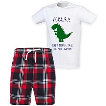 Men’s XL Vicar Red Dino Slippers & Pyjamas